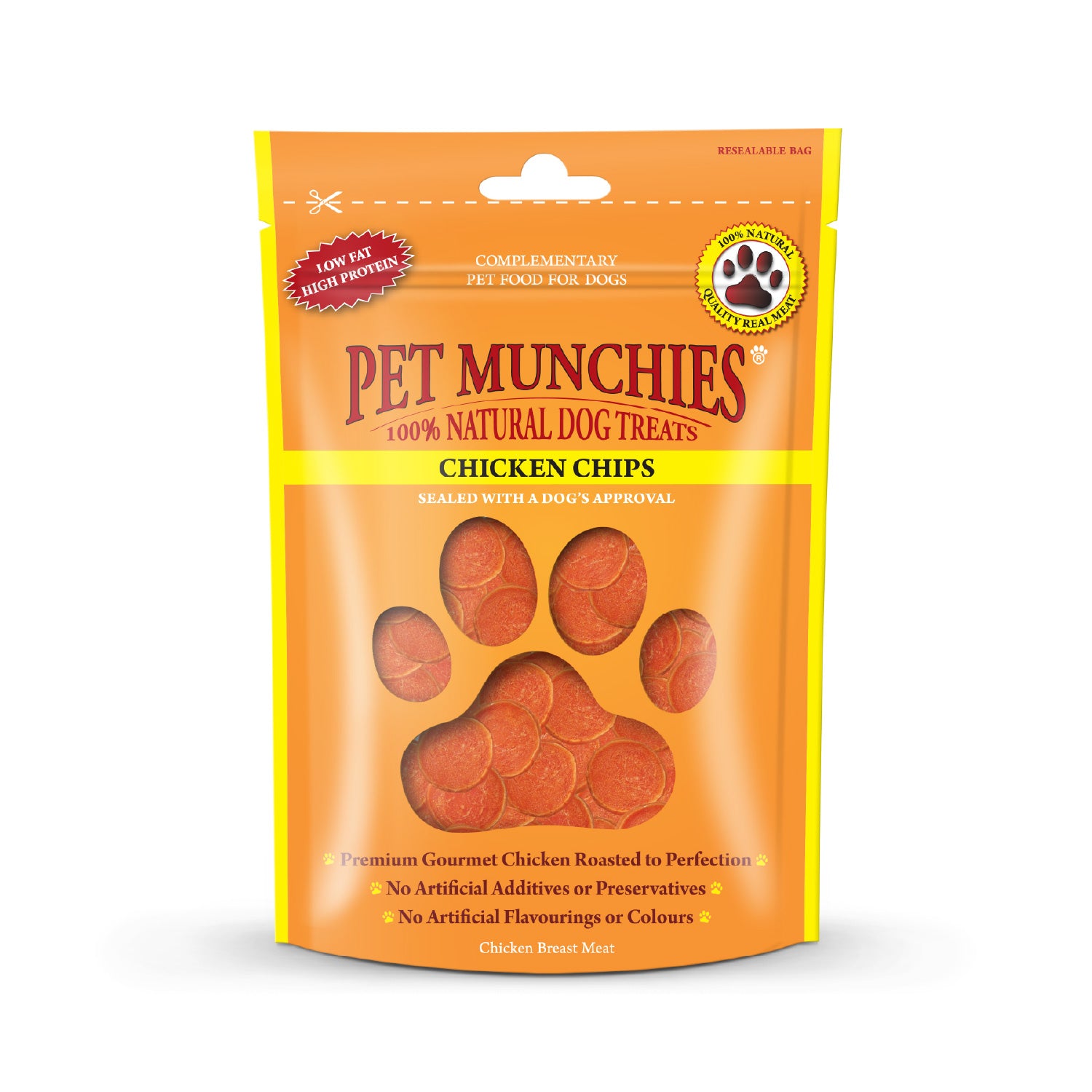 Pet Munchies Chicken Chips Dog Treats 100g - 1 Pack Bites