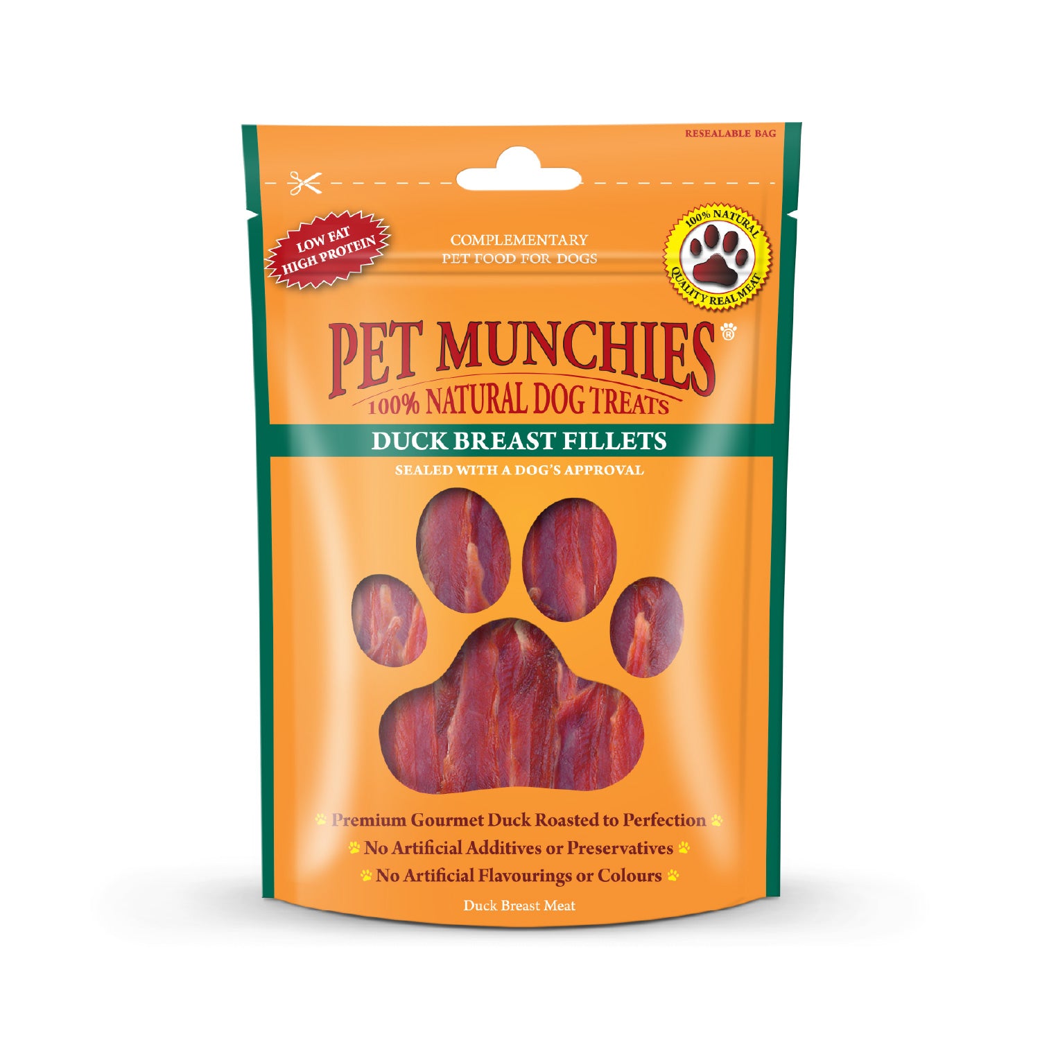 Pet Munchies Duck Breast Fillets Dog Treats 80g - 1 Pack