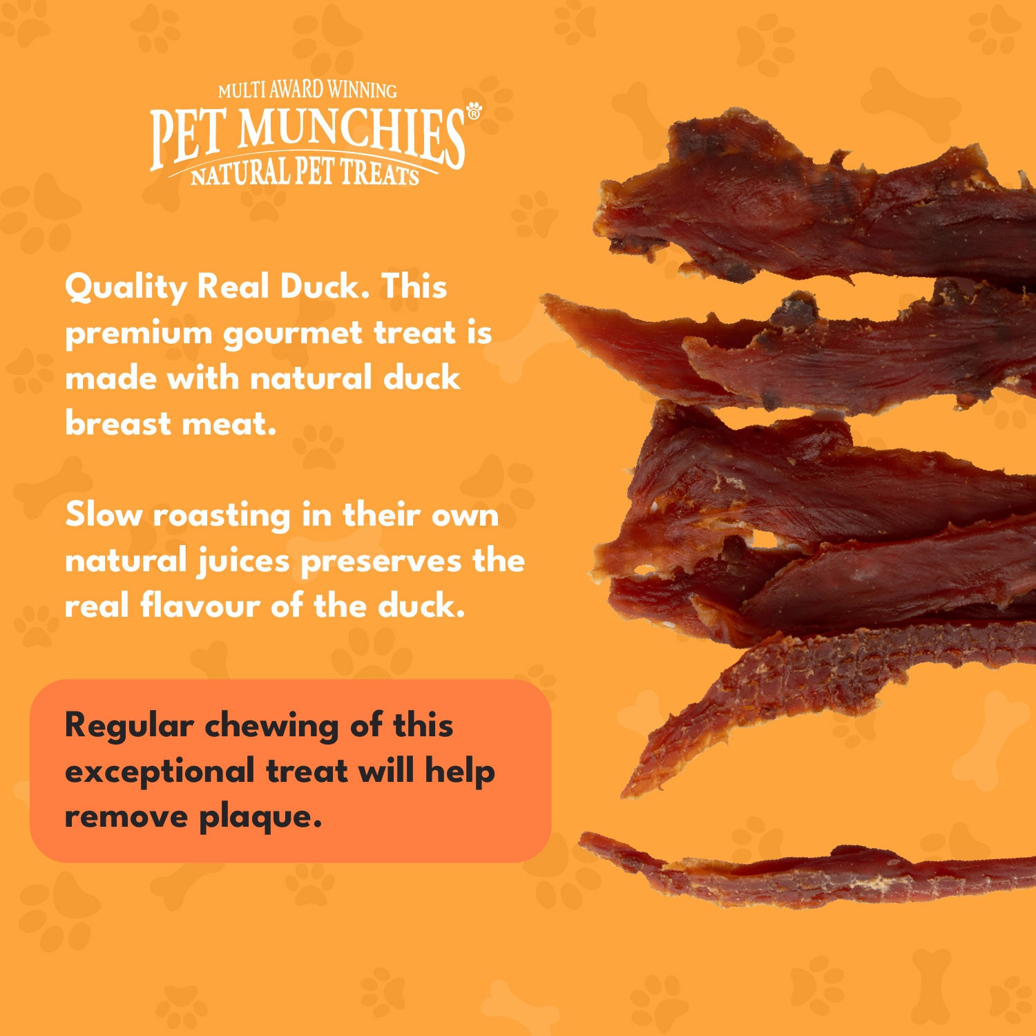 Pet Munchies Duck Breast Fillets Dog Treats 80g - 1 or 8 Pack Fillets