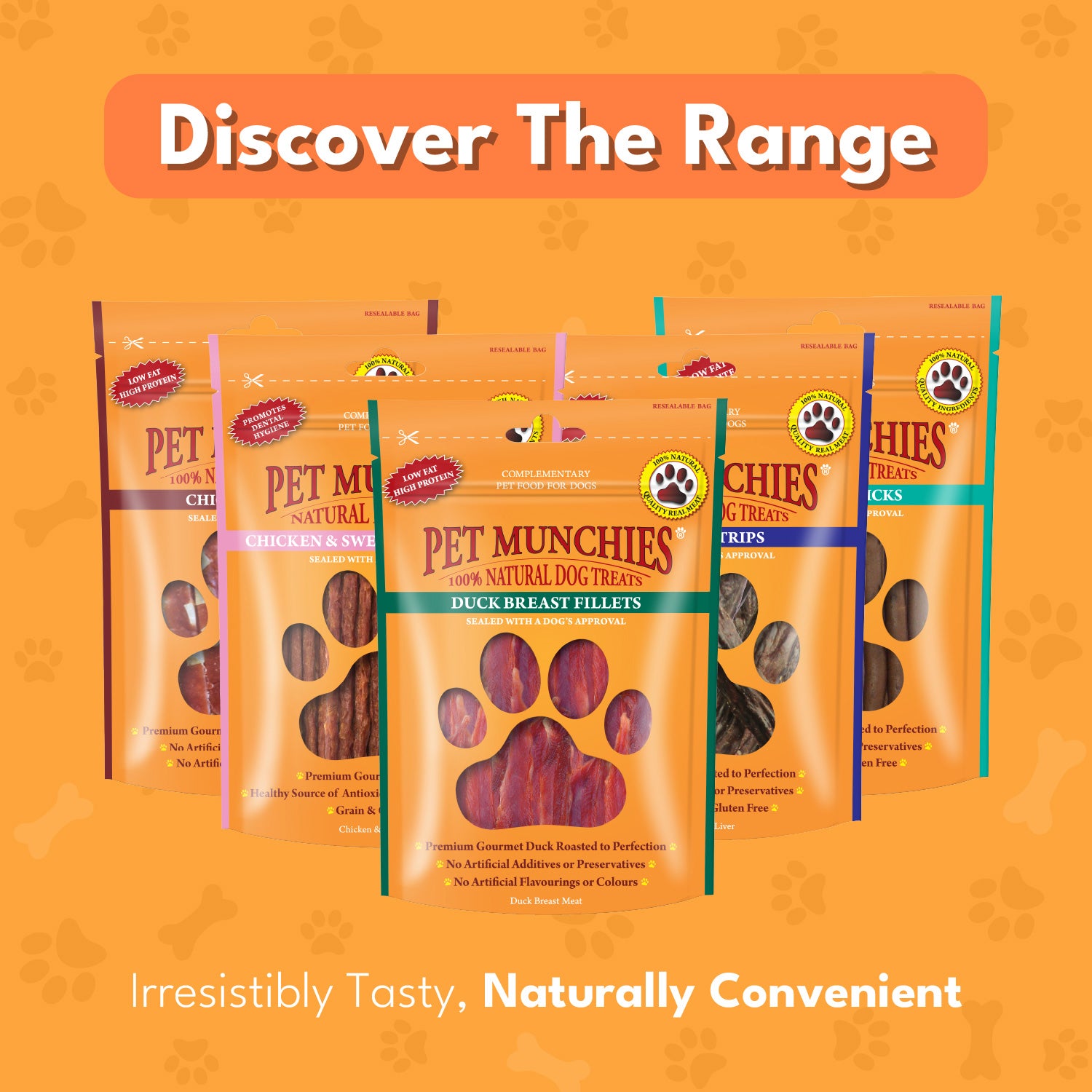 Pet Munchies Duck Breast Fillets Dog Treats 80g - 1 or 8 Pack Fillets