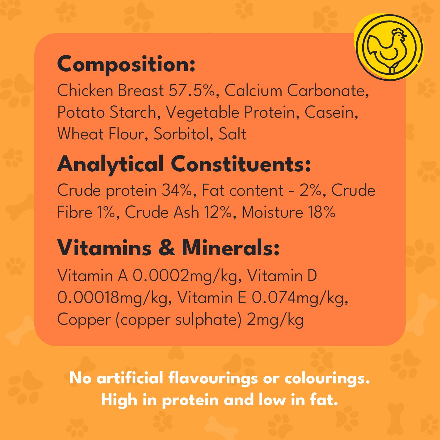 Pet Munchies Chicken and Calcium Bones Dog Treats 100g - 1 or 8 Pack