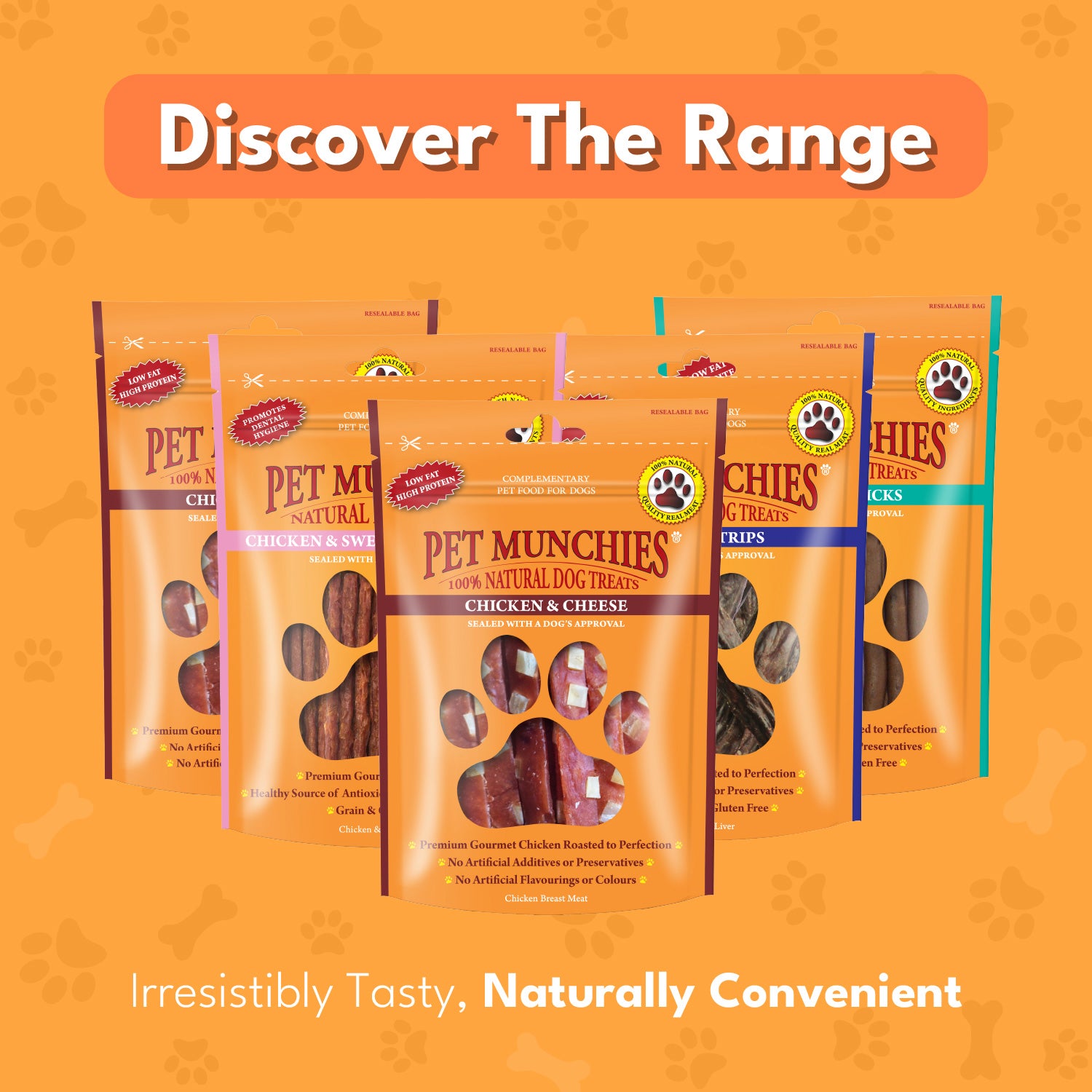 Pet Munchies Chicken and Cheese Dog Treats 100g - 1 or 8 Pack Sticks, Strips & Twists