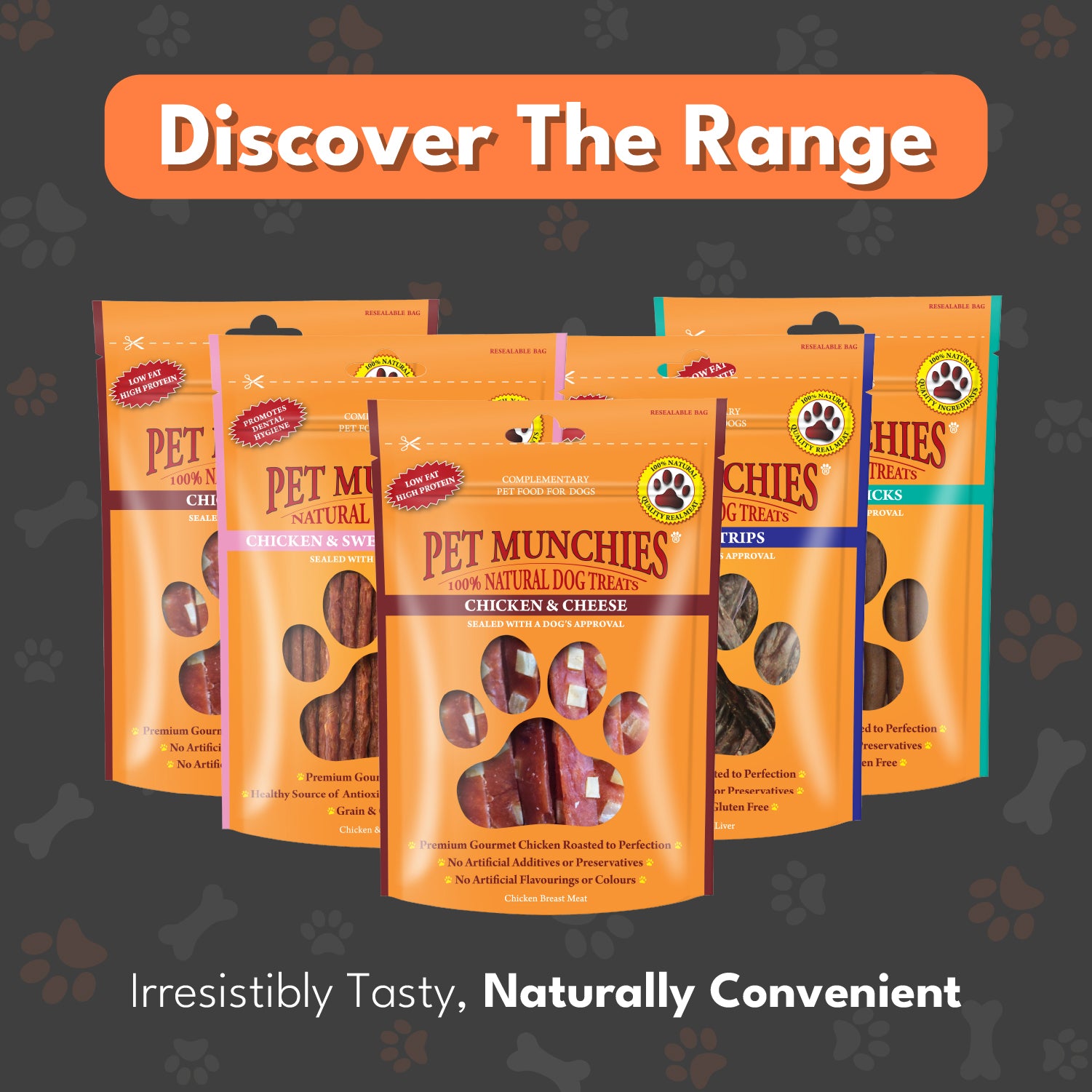 Pet Munchies Chicken and Cheese Dog Treats 100g - 1 or 8 Pack Sticks, Strips & Twists
