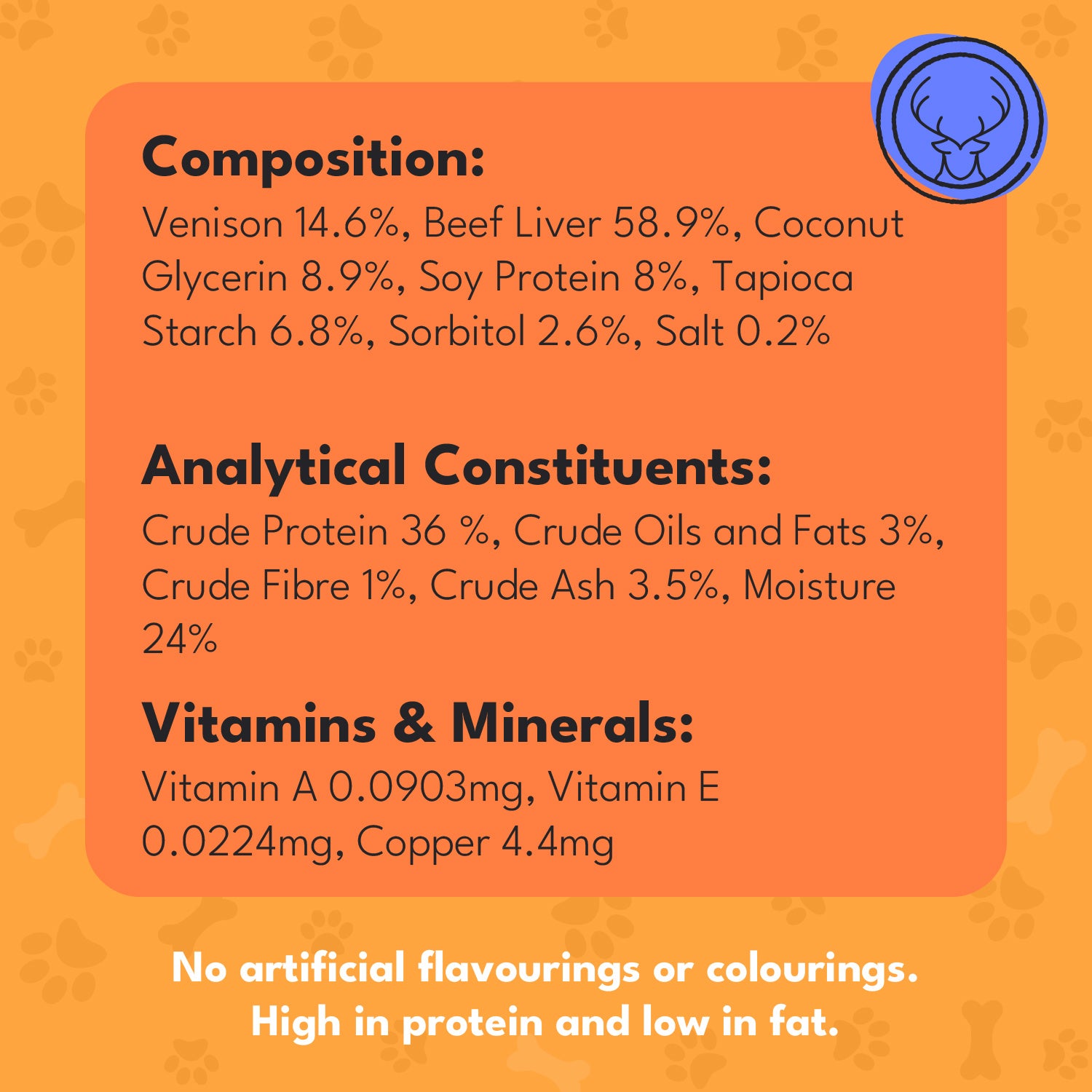 Pet Munchies Venison Dog Training Treats 50g - 1 or 8 Pack