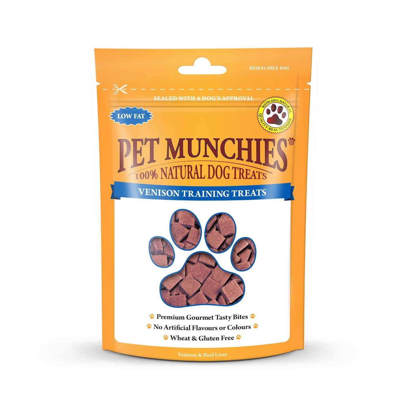 Pet Munchies Venison Dog Training Treats 50g - 1 or 8 Pack Training Single pack - 1 x 50g