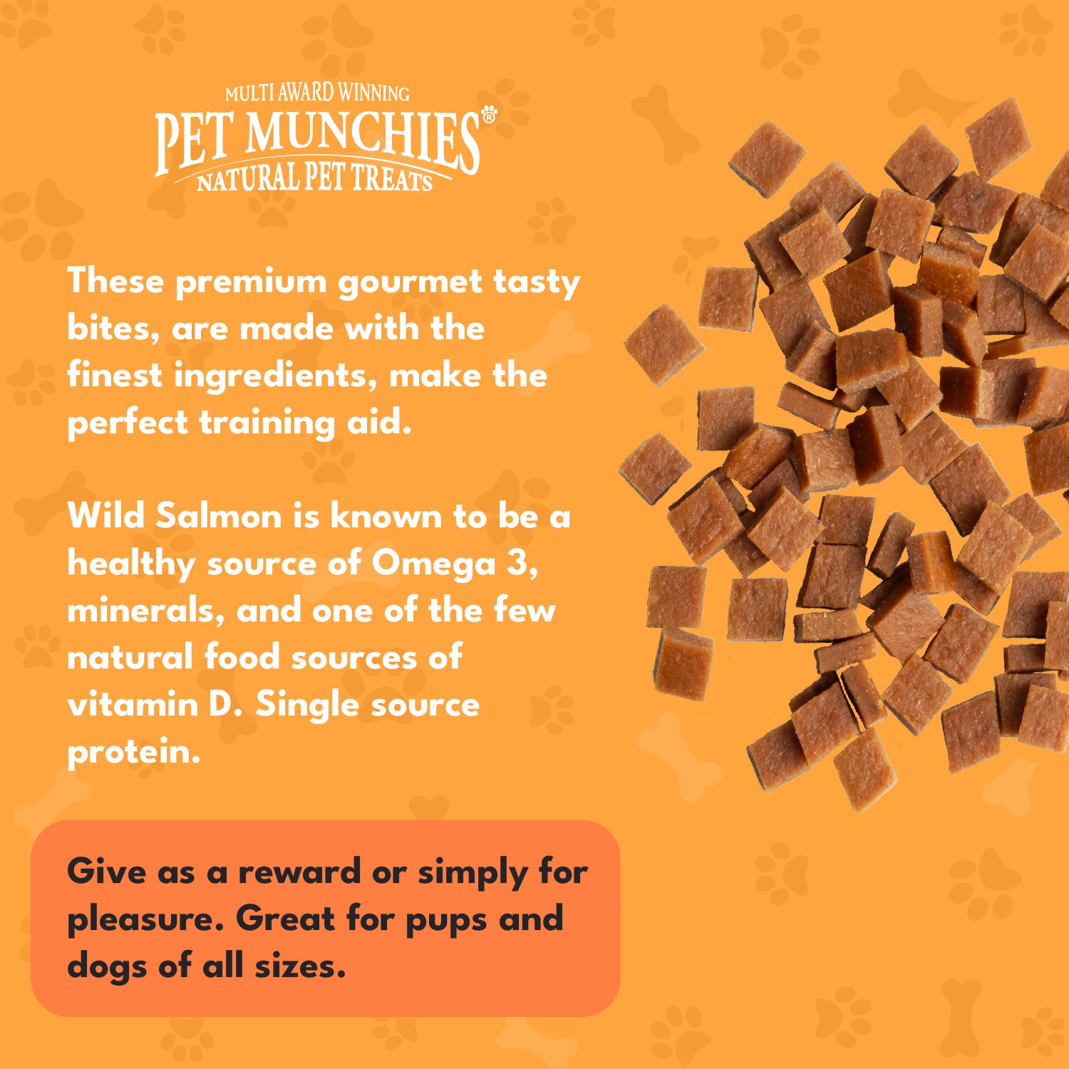Pet Munchies Wild Salmon Dog Training Treats 50g - 1 or 8 Pack Training