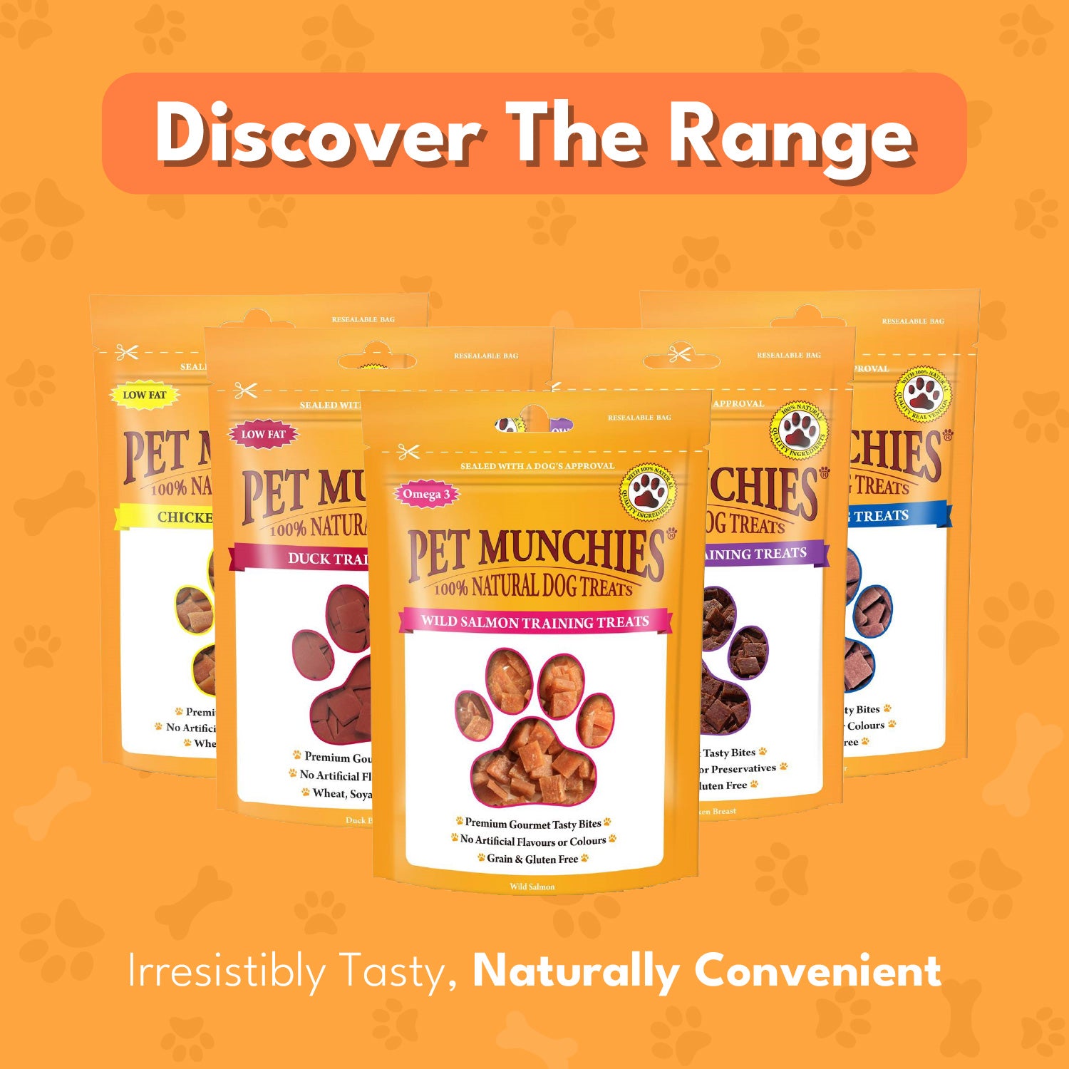 Pet Munchies Wild Salmon Dog Training Treats 50g - 1 or 8 Pack Training