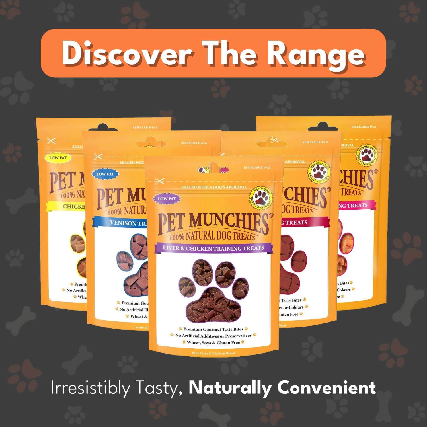 Pet Munchies Liver and Chicken Dog Training Treats 50g - 1 or 8 Pack Training