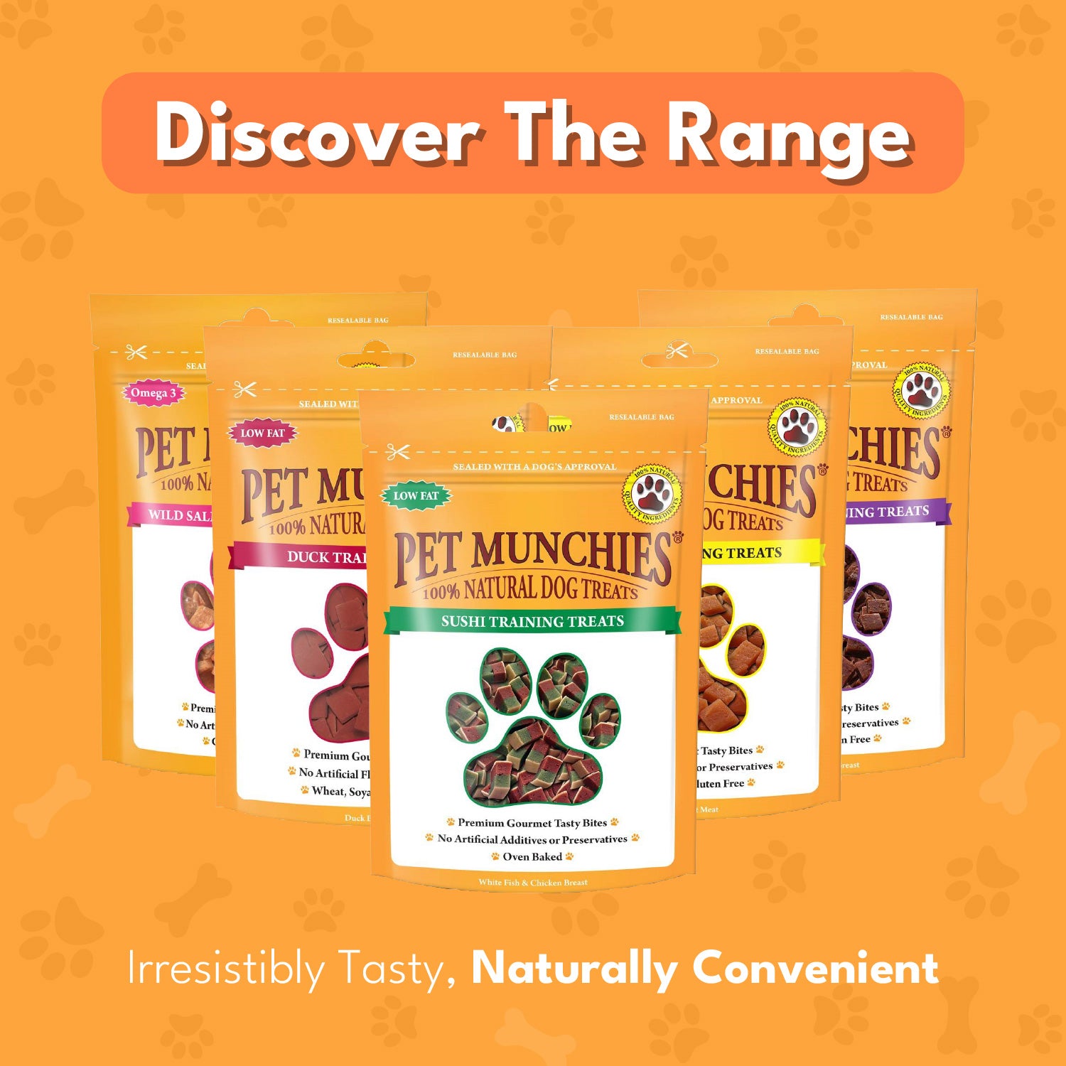 Pet Munchies Sushi Dog Training Treats 50g - 1 or 8 Pack Training