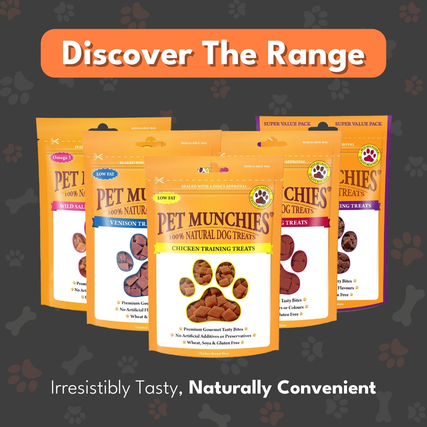 Pet Munchies Chicken Dog Training Treats 50g - 1 or 8 Pack Training