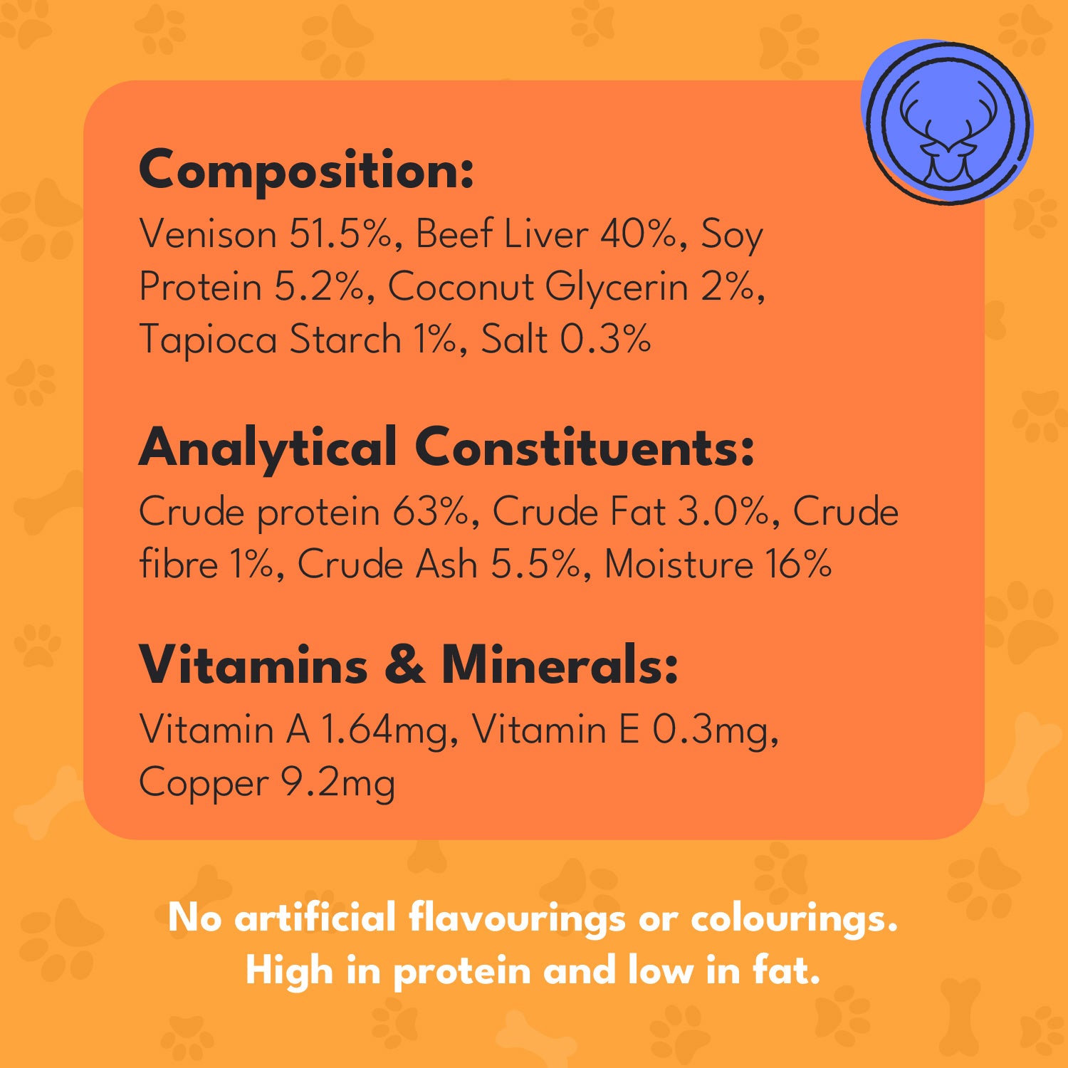 Pet Munchies Venison Strips Dog Treats 75g - 1 or 8 Pack Sticks, Strips & Twists