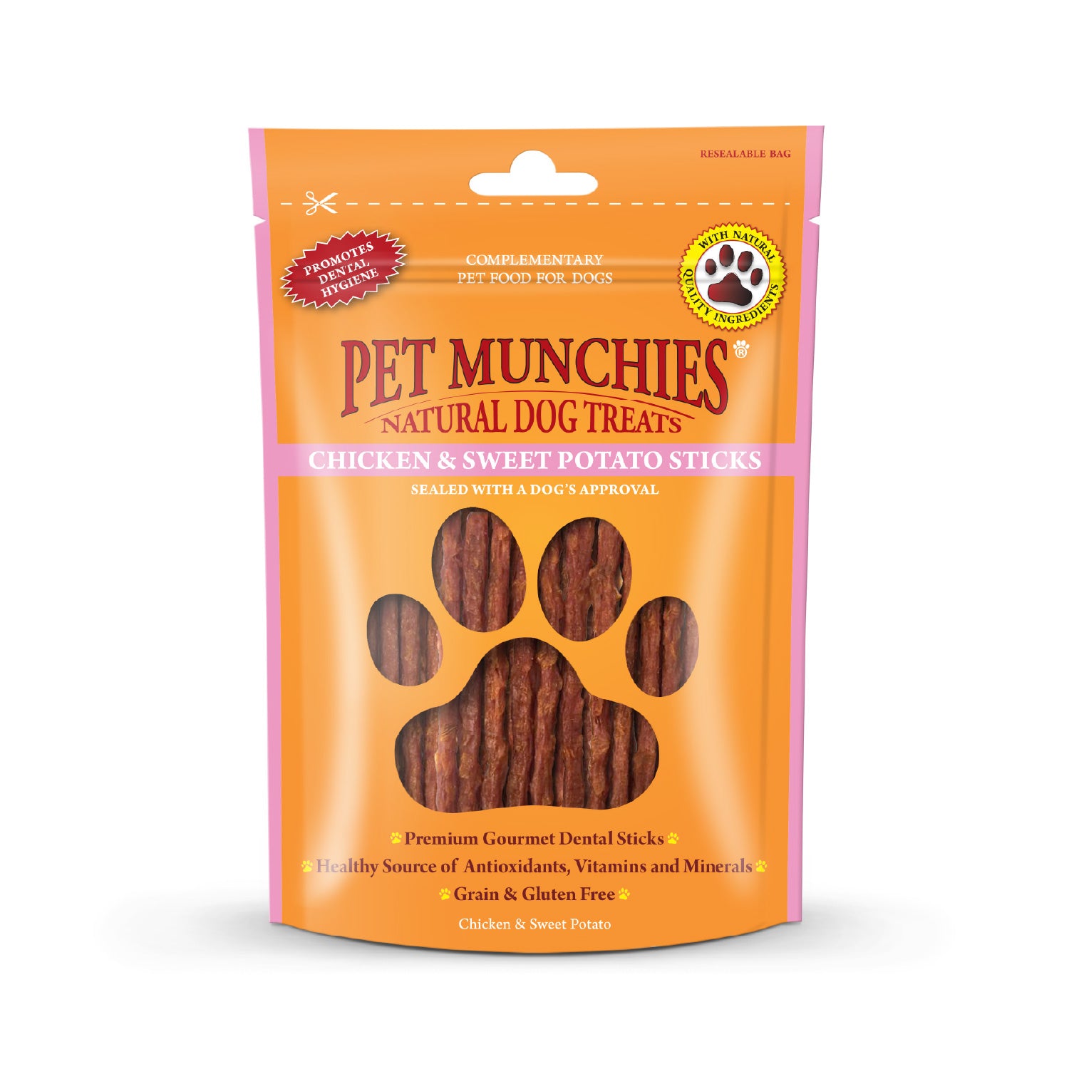 Pet Munchies Chicken and Sweet Potato Dog Treats 90g - 1 Pack