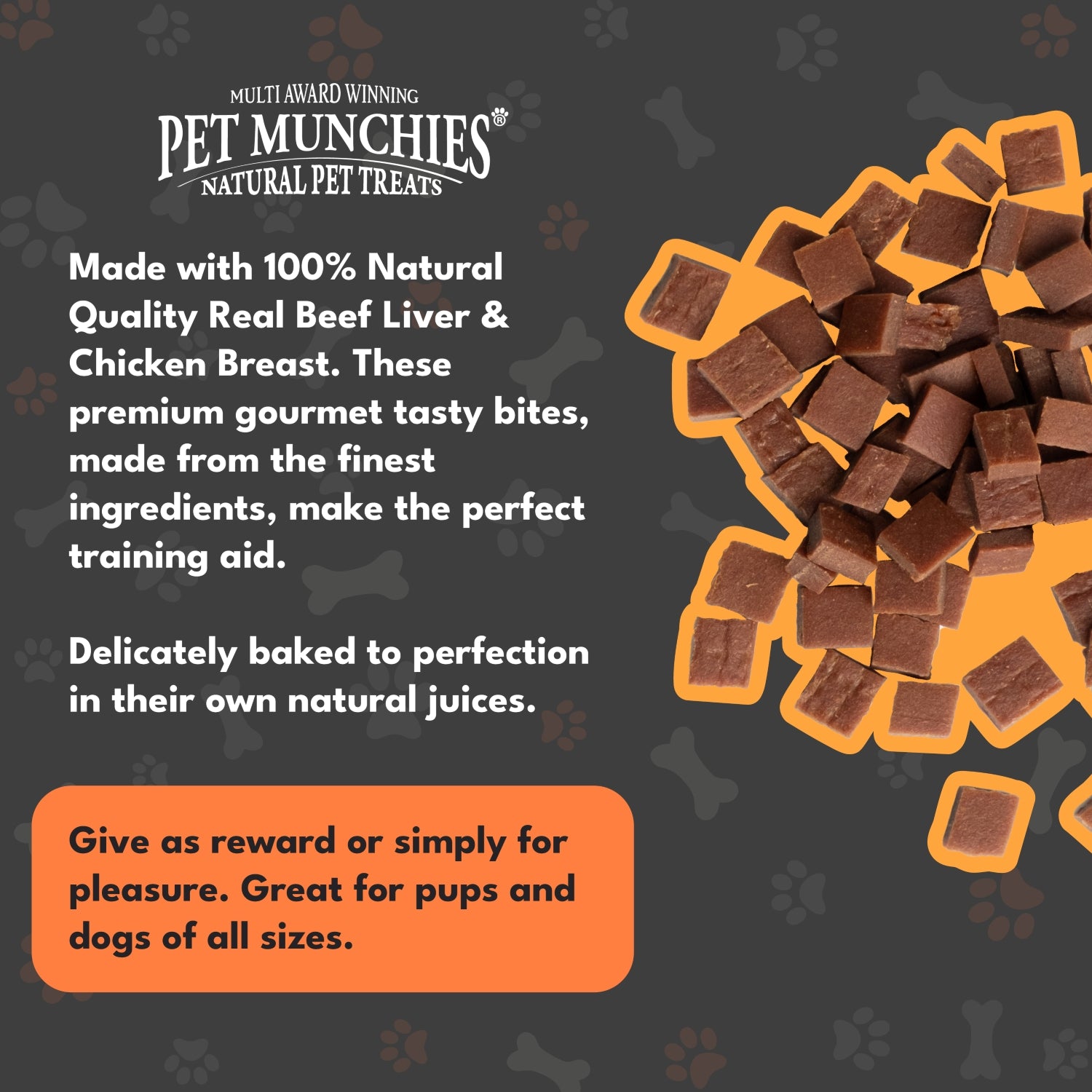 Pet Munchies Liver & Chicken Training Dog Treats 150g - 1 or 8 Pack Training