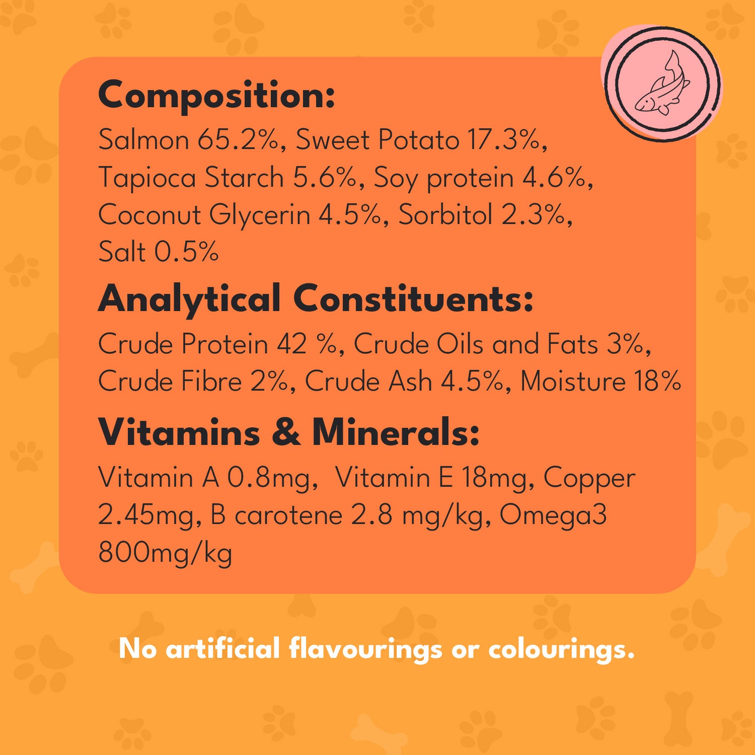 Pet Munchies Wild Salmon and Sweet Potato Dog Treats 90g - 1 or 8 Pack Sticks, Strips & Twists