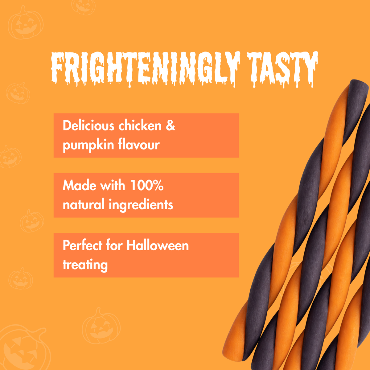 Pet Munchies Spooky Sticks with Chicken & Pumpkin 70g