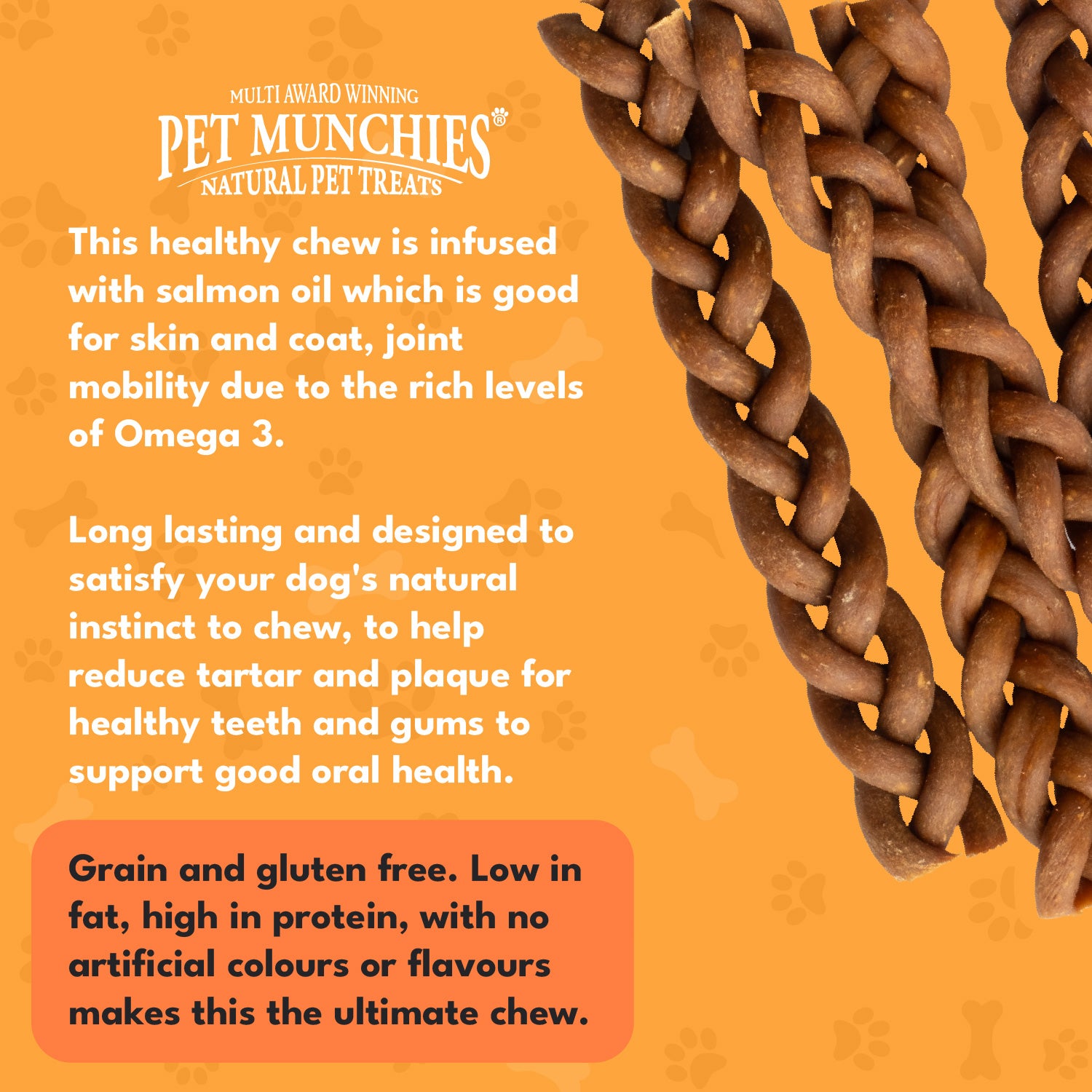 Pet Munchies Small Dental Buffalo Dog Chews 55g (4 chews) - 1 or 8 Pack Dental Chews