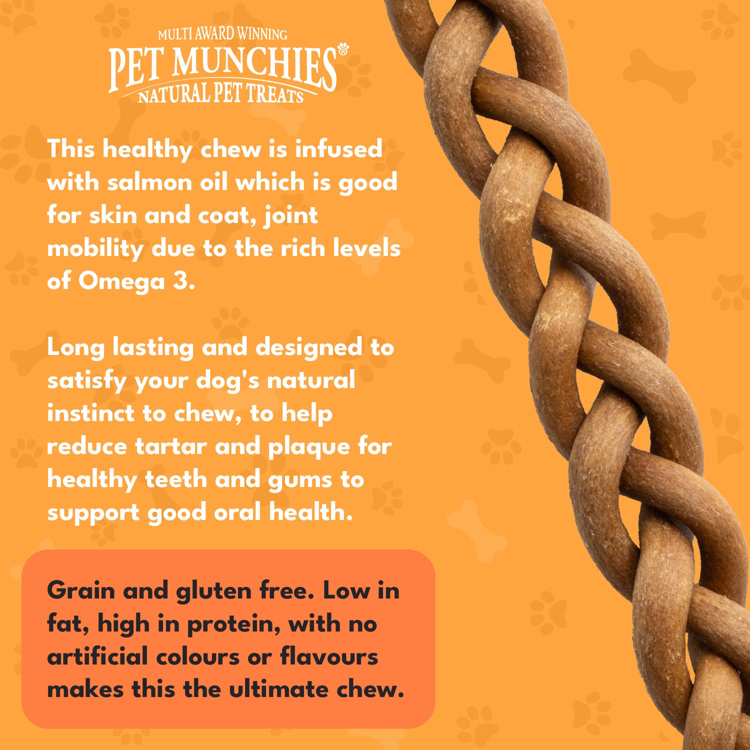 Pet Munchies Large Dental Buffalo Dog Chews 90g - 1 or 8 Pack Dental Chews