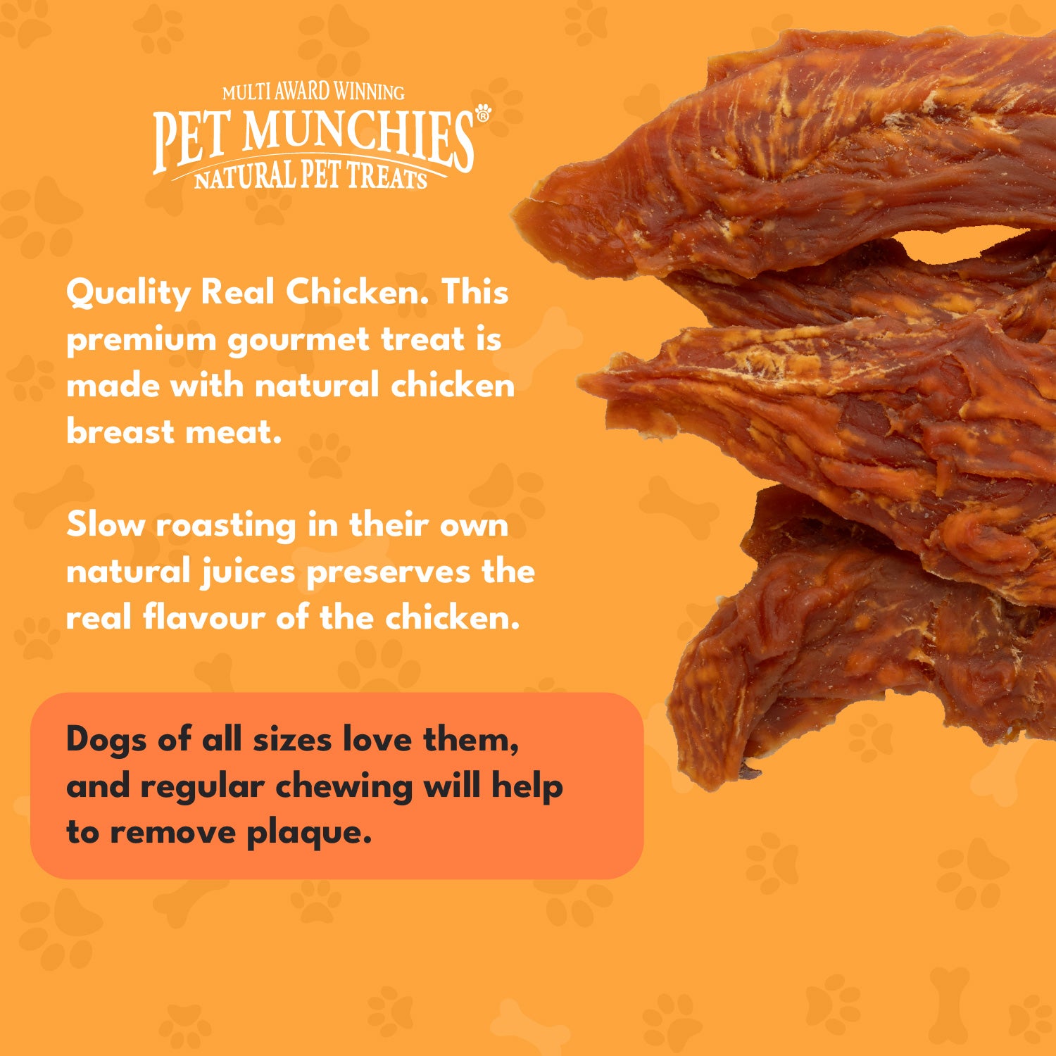 Pet Munchies Chicken Breast Fillets Dog Treats 100g - 1 or 8 Pack Fillets