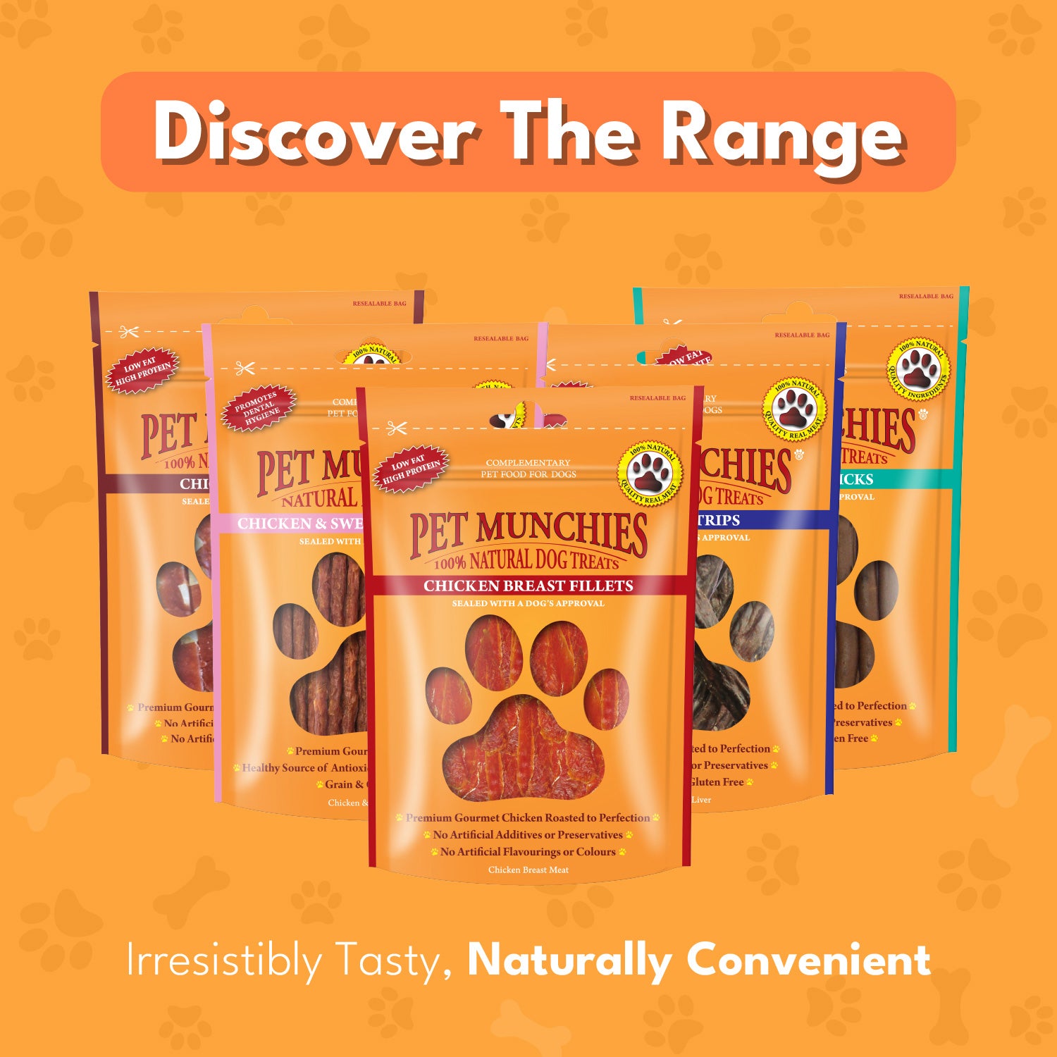 Pet Munchies Chicken Breast Fillets Dog Treats 100g - 1 or 8 Pack Fillets