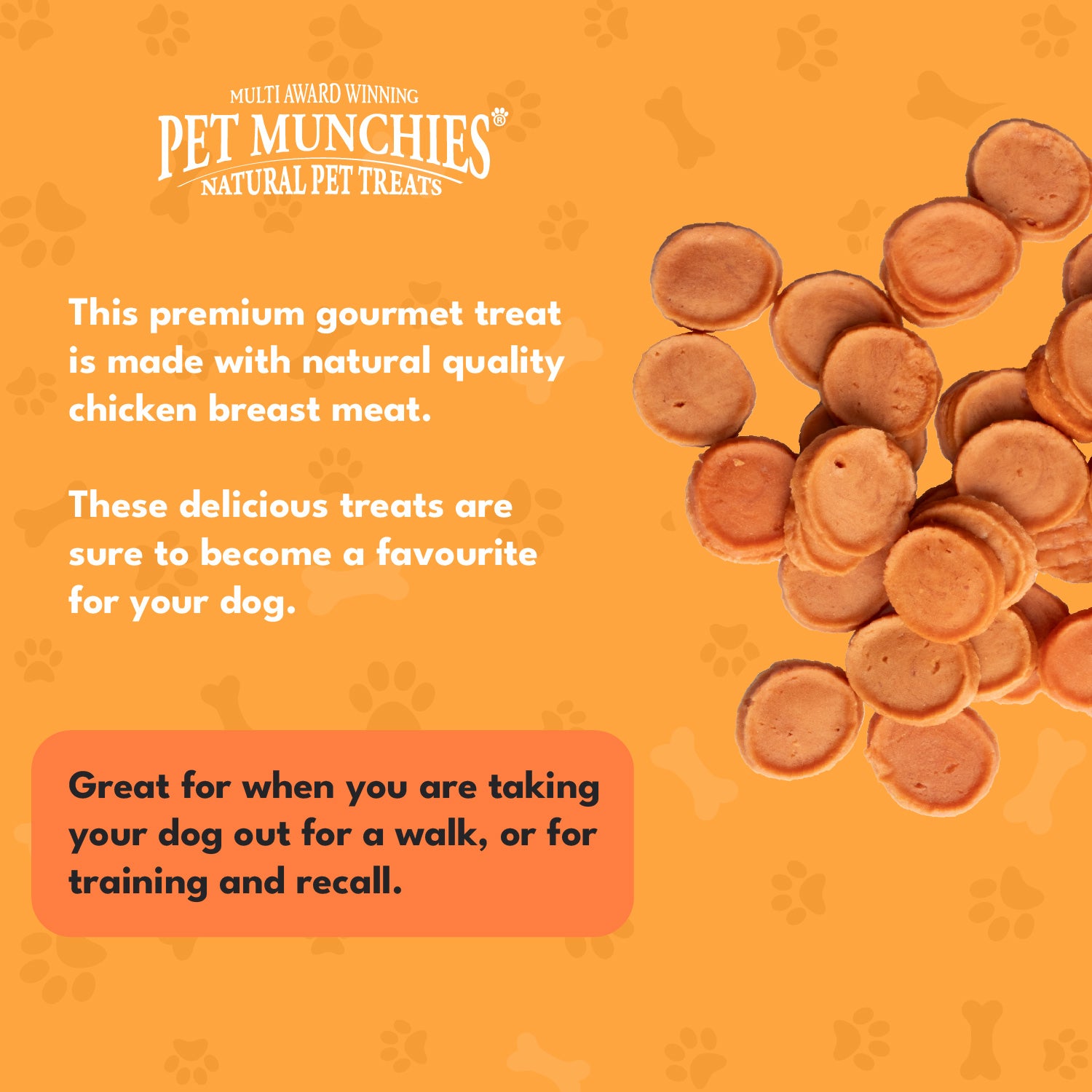 Pet Munchies Chicken Chips Dog Treats 100g - 1 or 8 Pack Bites