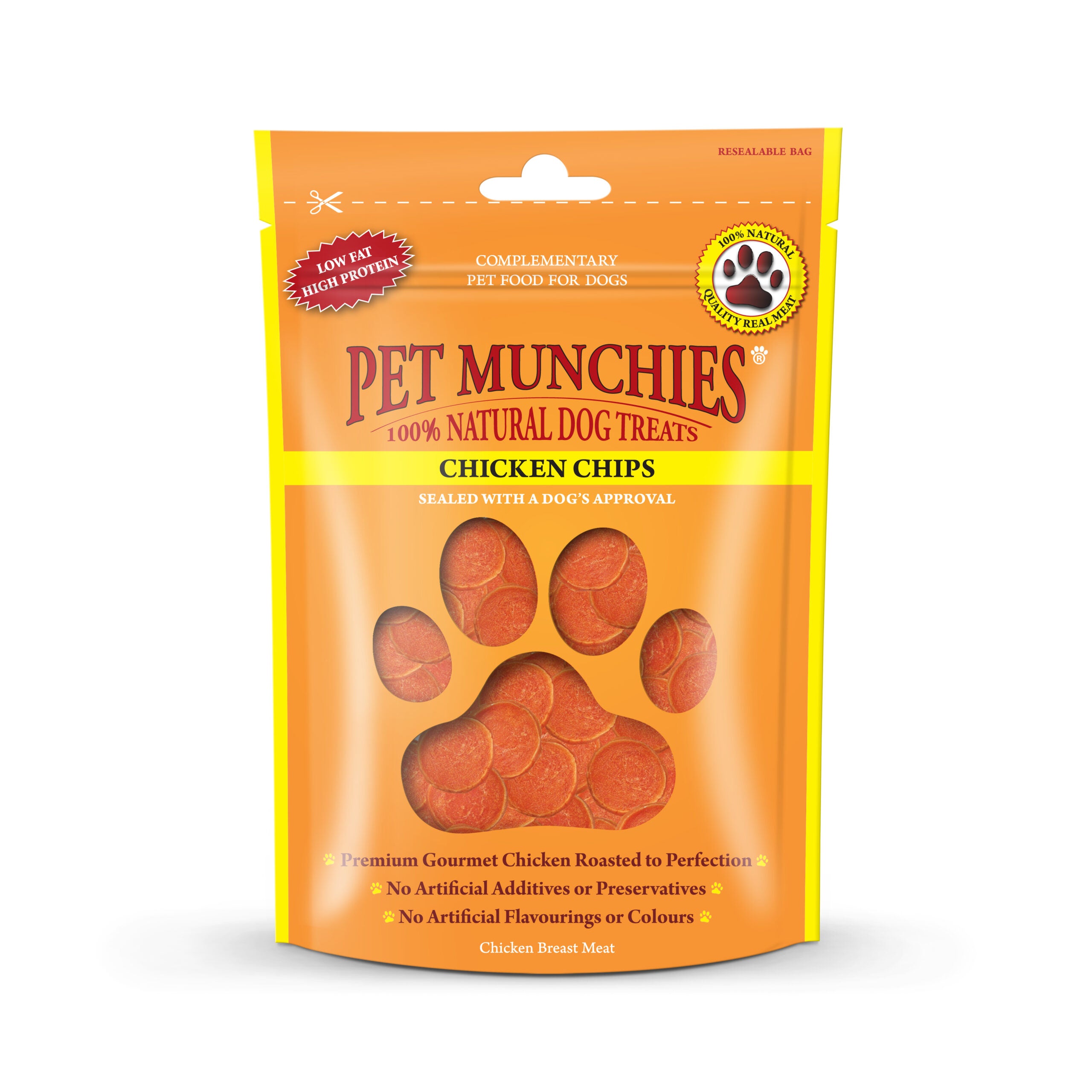 Pet Munchies Chicken Chips Dog Treats 100g - 1 or 8 Pack