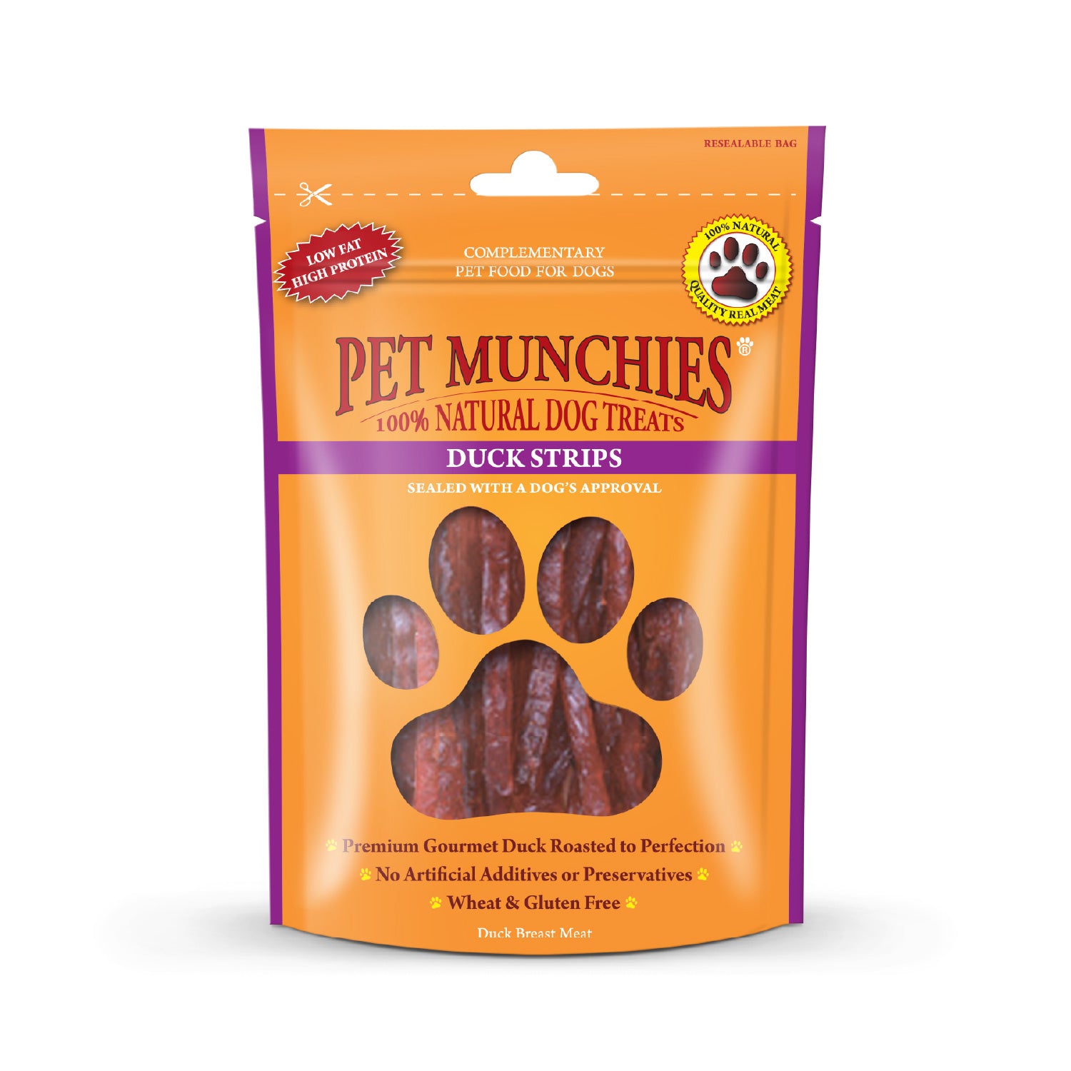 Pet Munchies Duck Strips Dog Treats 90g - 1 Pack