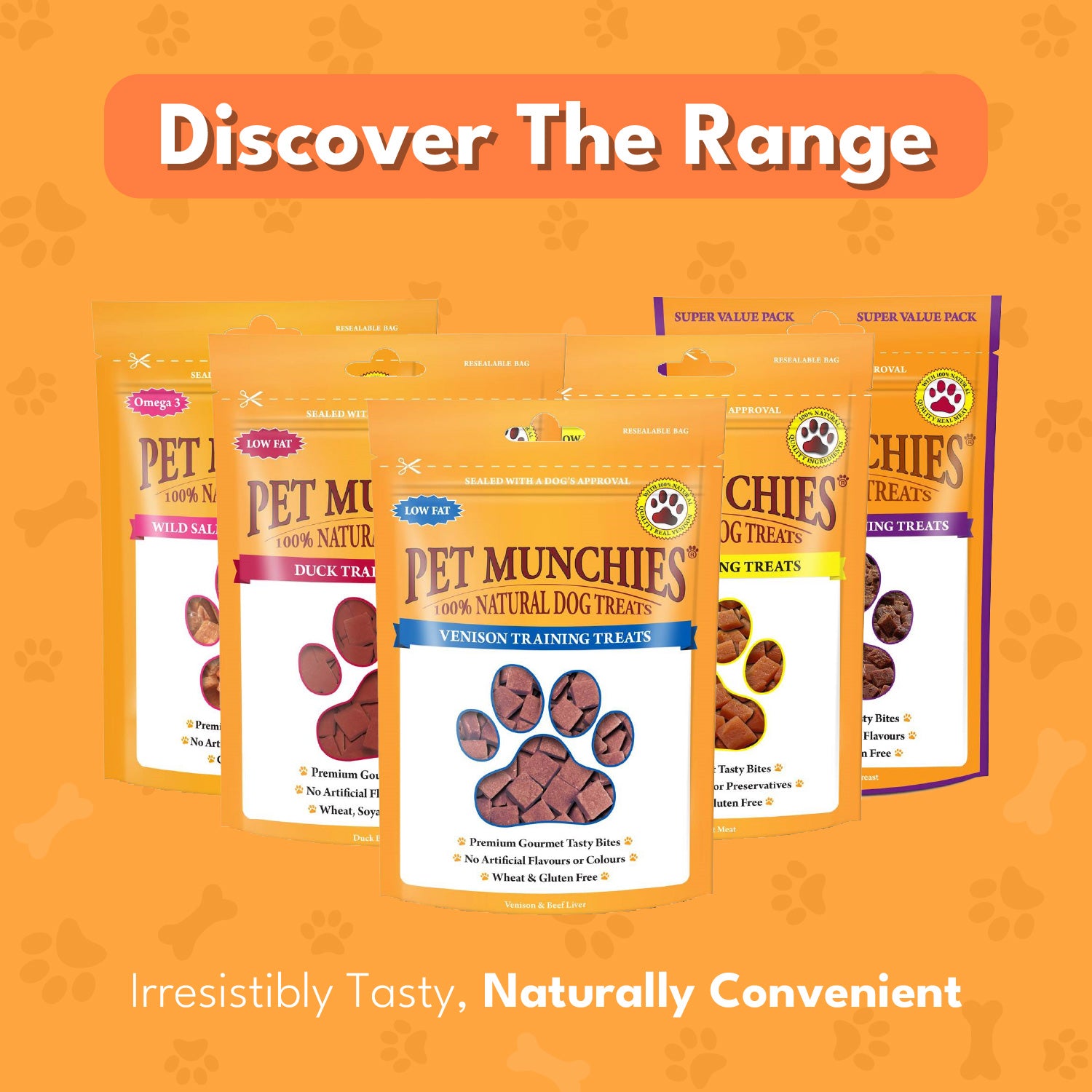 Pet Munchies Venison Dog Training Treats 50g - 1 or 8 Pack
