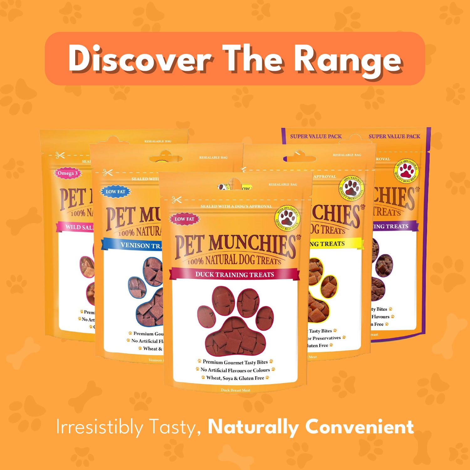 Pet Munchies Duck Dog Training Treats 50g - 1 or 8 Pack Training