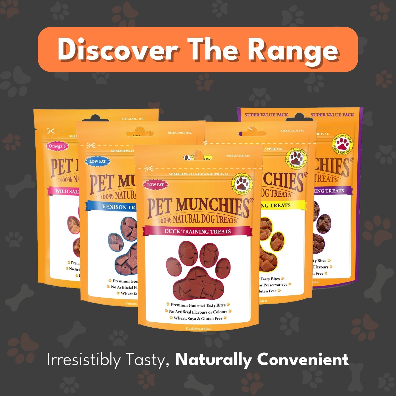 Pet Munchies Duck Dog Training Treats 50g - 1 or 8 Pack Training