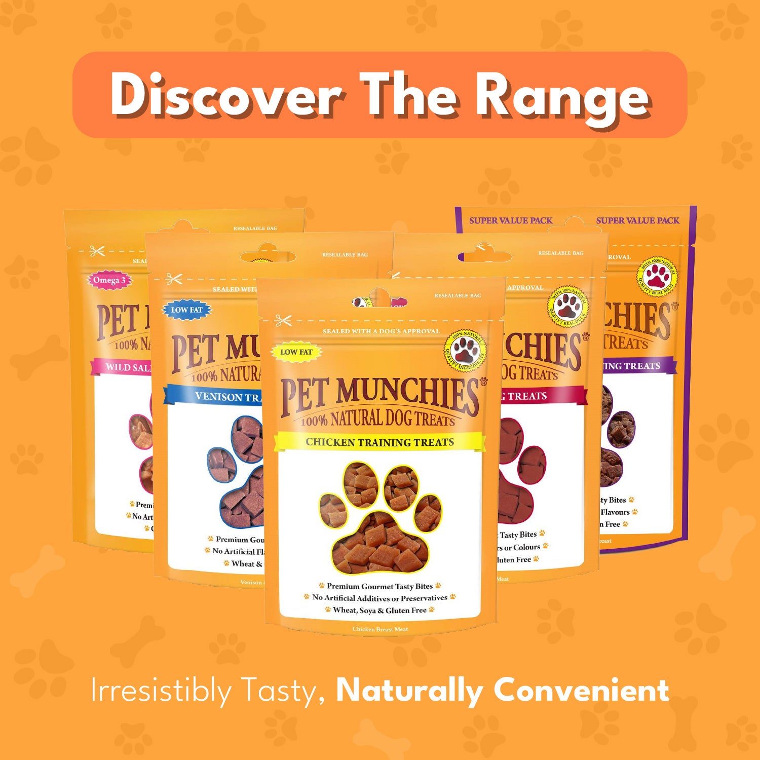 Pet Munchies Chicken Dog Training Treats 50g - 1 or 8 Pack Training