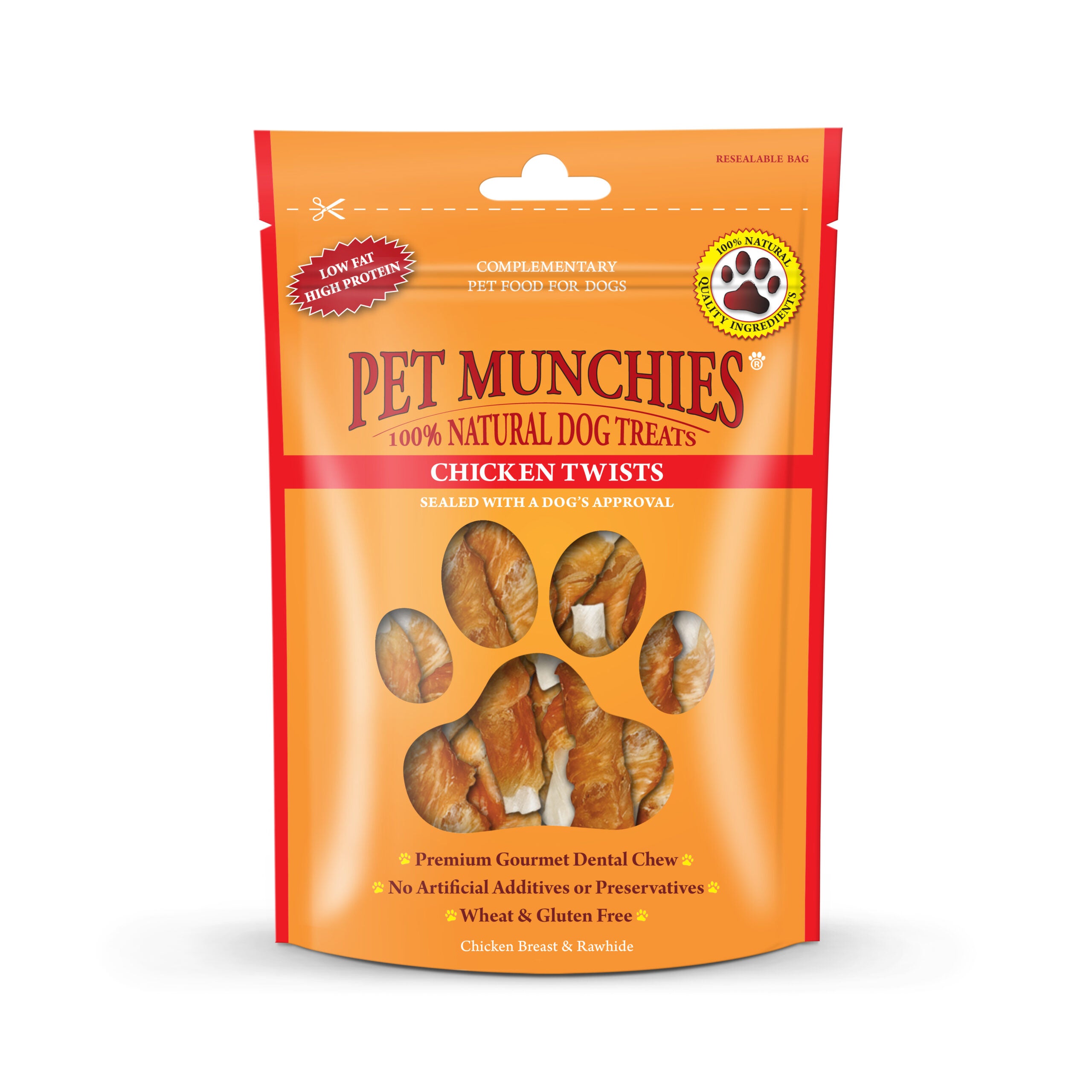 Pet Munchies Chicken Twists Dog Treats 80g - 1 or 8 Pack