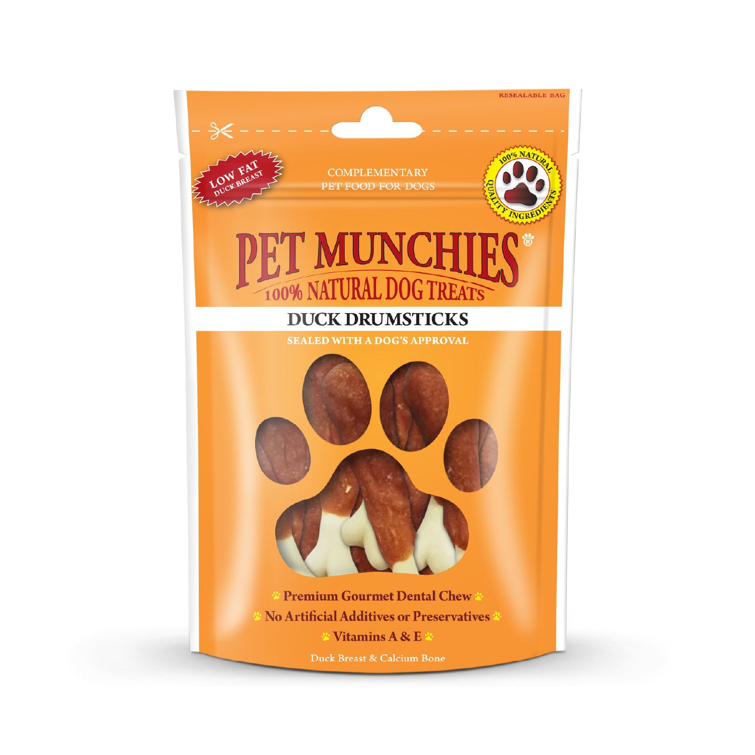 Pet Munchies Duck Drumsticks Dog Treats 100g - 1 Pack