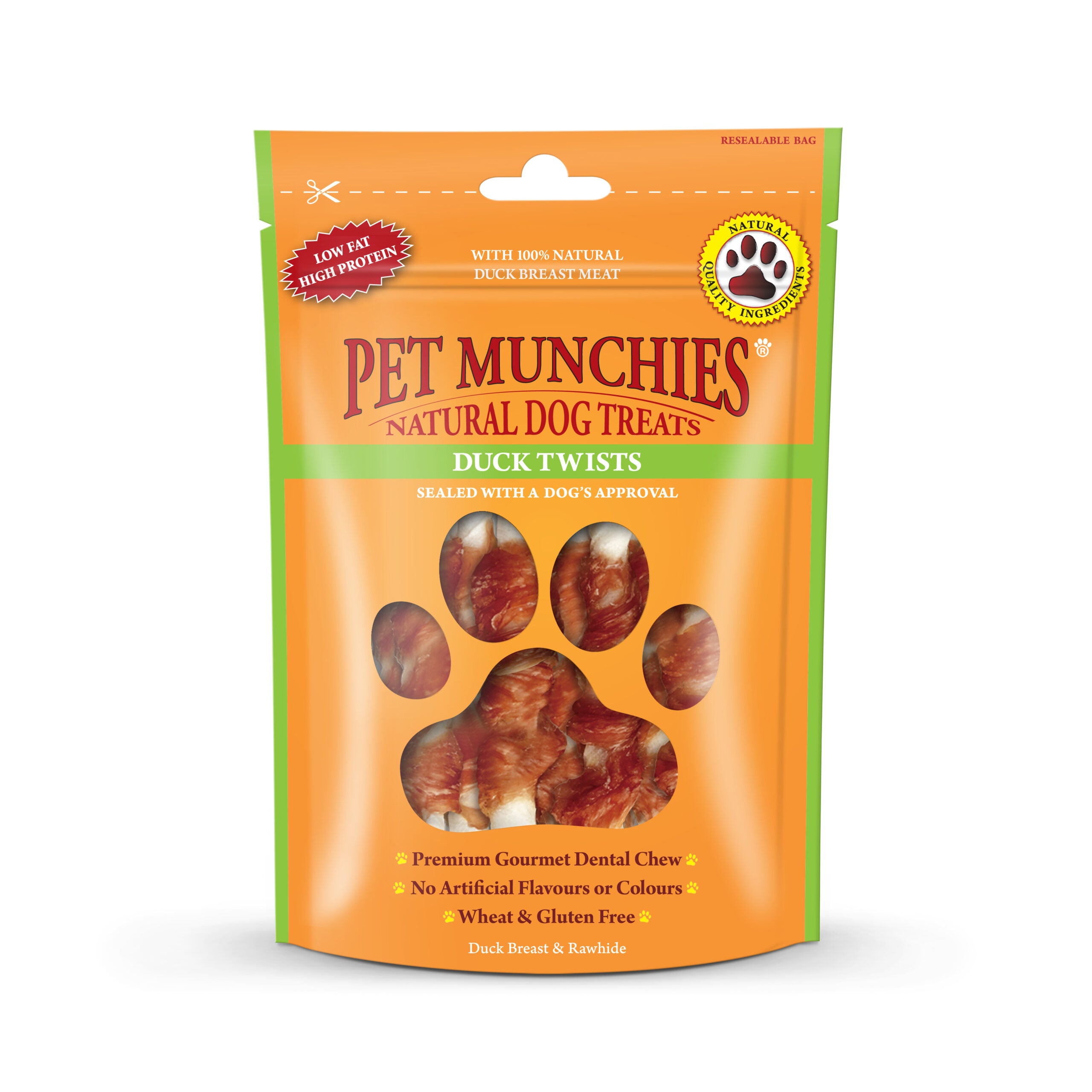 Pet Munchies Duck Twists Dog Treats 80g - 1 or 8 Pack