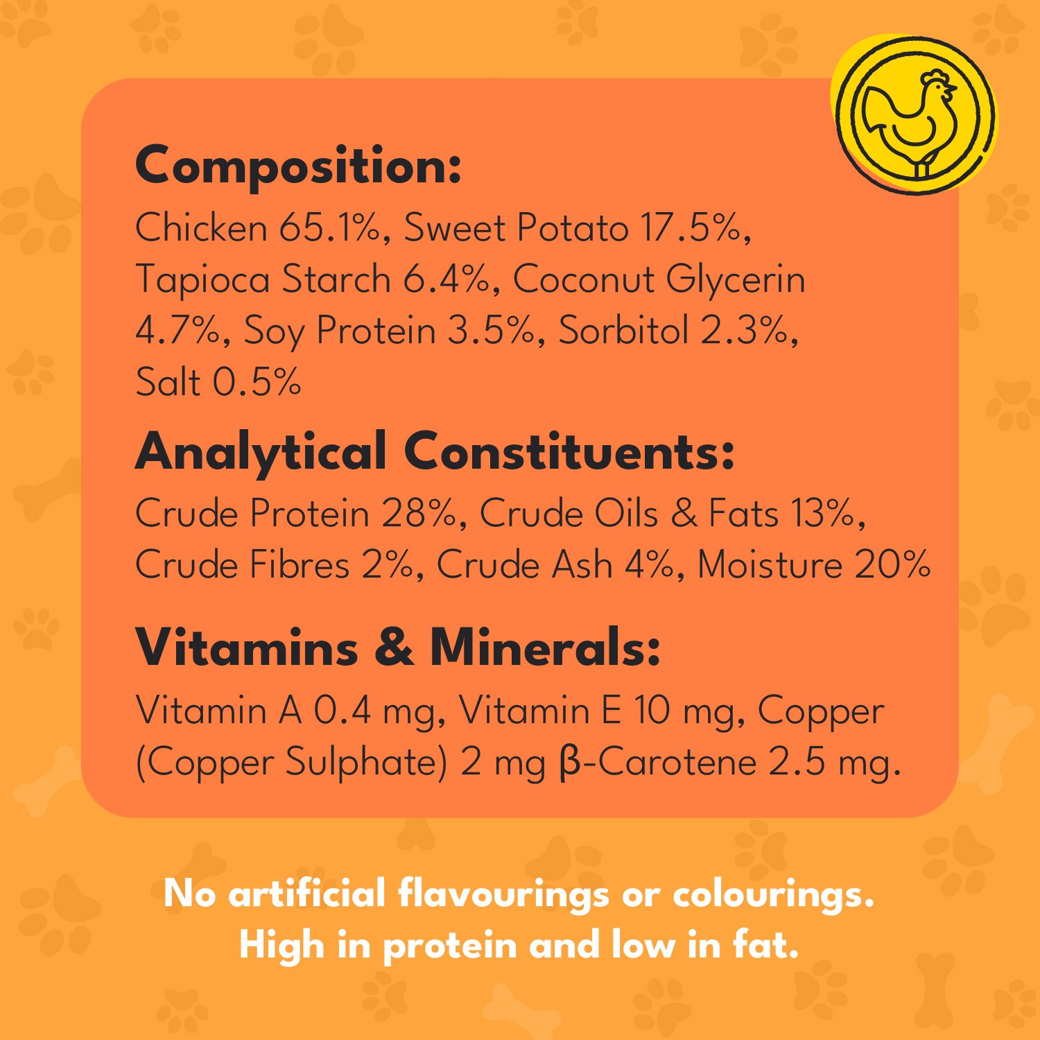 Pet Munchies Chicken and Sweet Potato Dog Treats 90g - 1 or 8 Pack Sticks, Strips & Twists