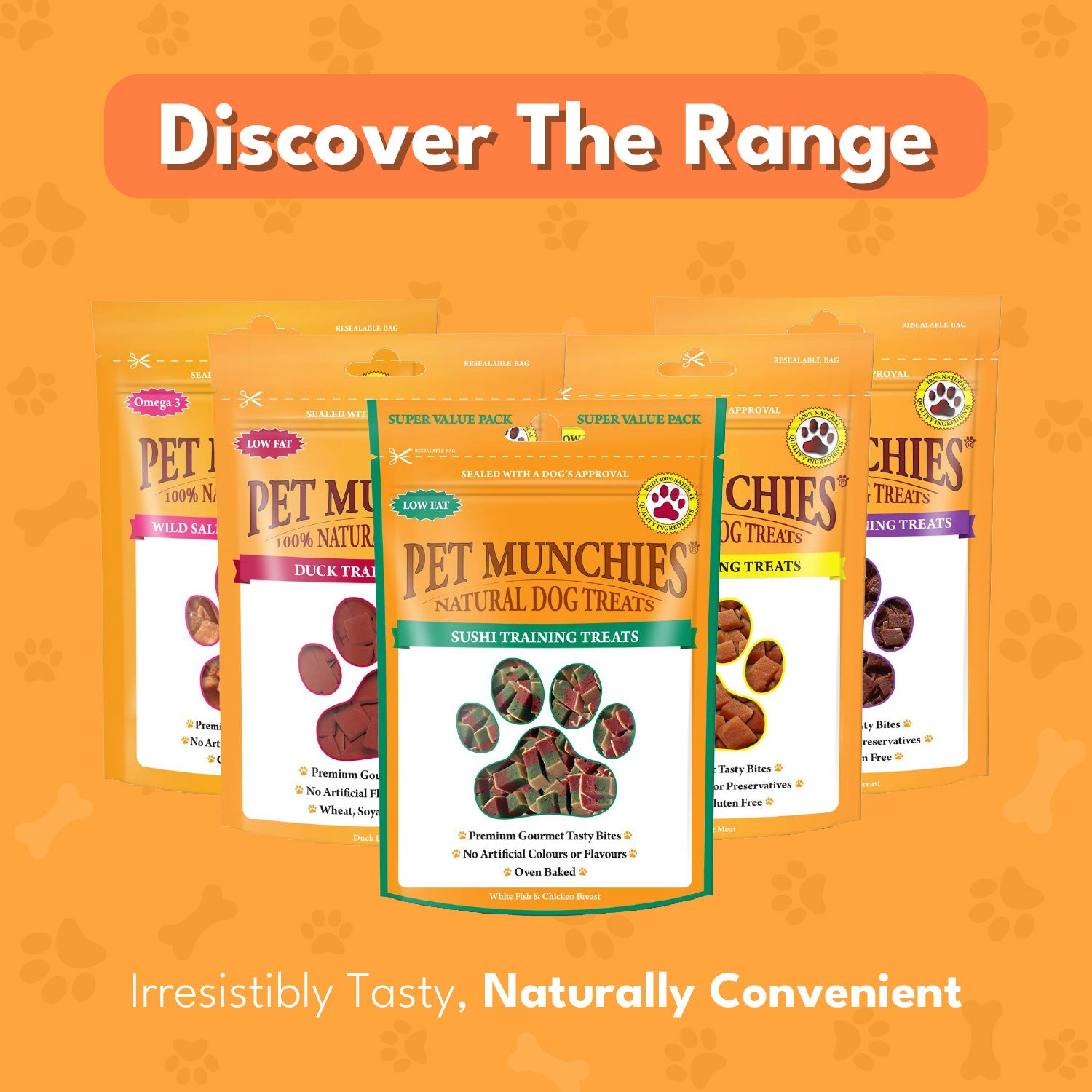 Pet Munchies Sushi Training Dog Treats 150g - 1 or 8 Pack Training