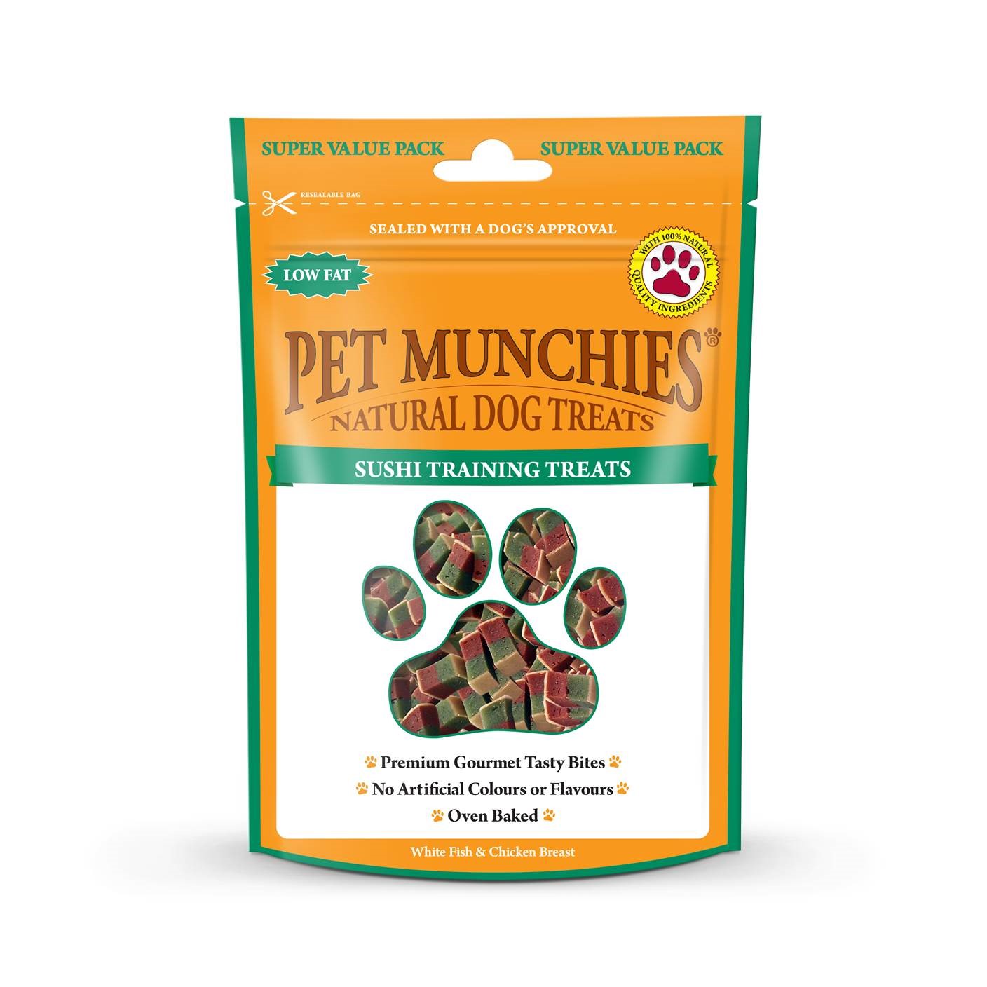 Pet Munchies Sushi Training Dog Treats 150g - 1 or 8 Pack