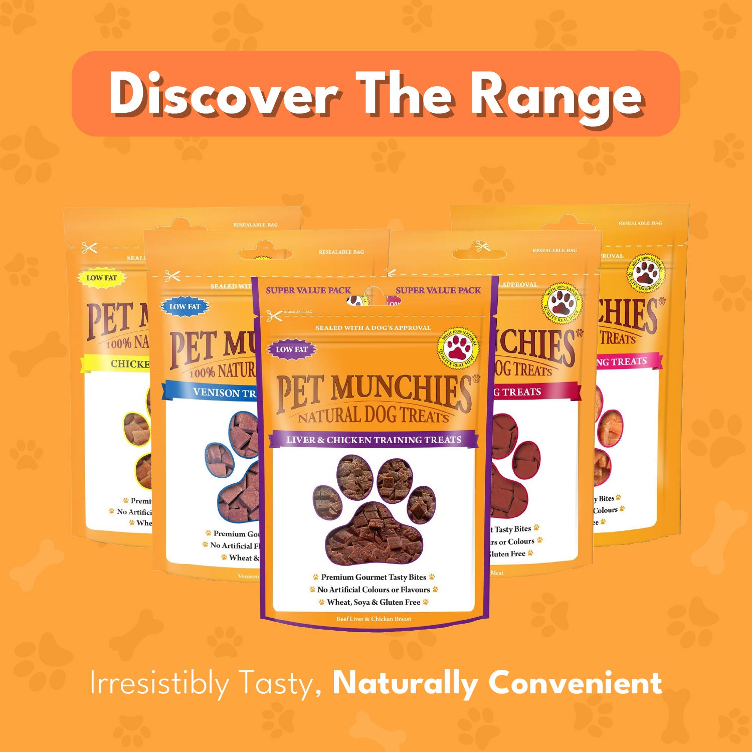 Pet Munchies Liver & Chicken Training Dog Treats 150g - 1 or 8 Pack Training