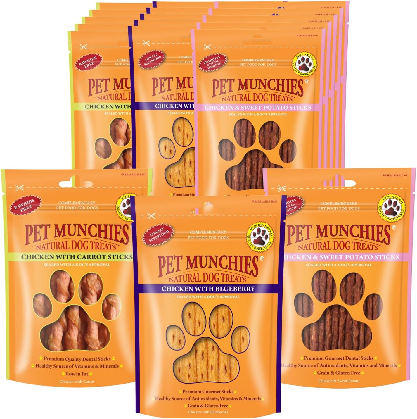 Pet Munchies Mixed Chicken Stick Bundle - 18 Pack