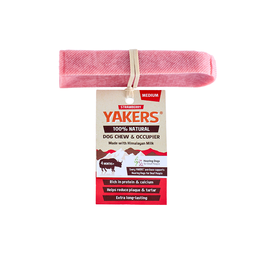 YAKERS Strawberry Dog Chew Medium